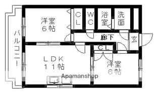 VILLA桜ヶ丘【1階】の間取り