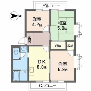 アネックスB【2階】の間取り