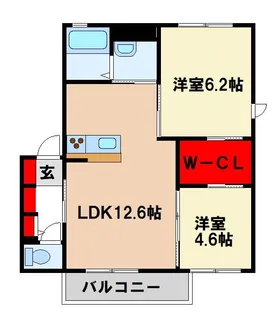 クレール・カメリアA【2階】の間取り