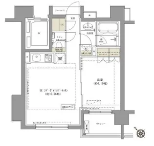 ガーデニア赤坂【9階】の間取り