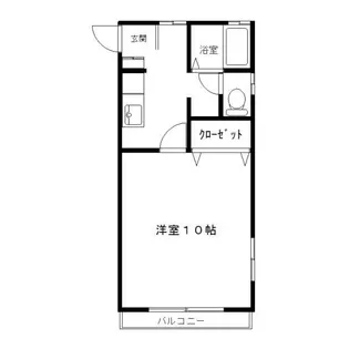 ワンルームM&T【2階】の間取り