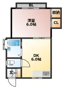 ハイツ紫苑【1階】の間取り
