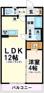 Loulou MS 当社管理物件【3階】の間取り