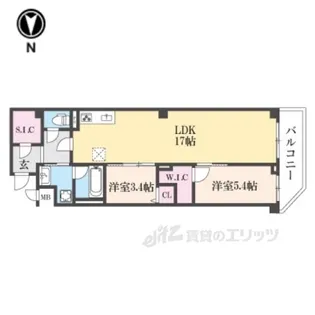 ウエストフィールド【4階】の間取り