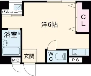 コーポならまち【5階】の間取り