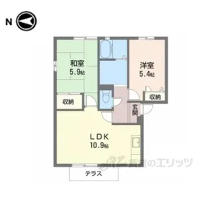 ディアス有里B【1階】の間取り