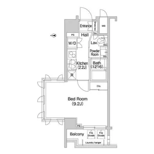 コンフォリア麻布EAST【2階】の間取り
