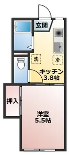 フォーブルえきまえきた【1階】の間取り