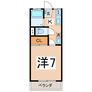 コーポ泉 富士見館【2階】の間取り