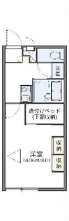 レオパレスシティパルB【1階】の間取り