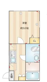 メゾン ヴェール 生田【2階】の間取り