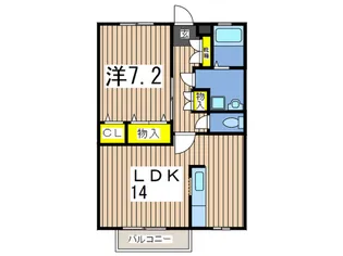プランベ-ル泉【2階】の間取り