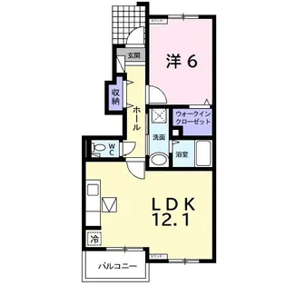 ラ・メール【1階】の間取り