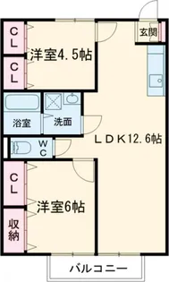 鎌田町旭ハイム【1階】の間取り