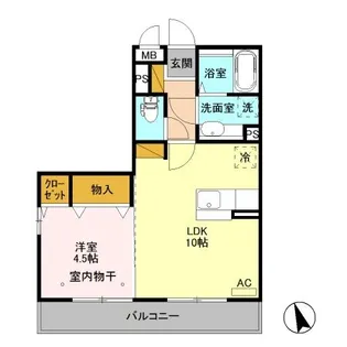 ポンテ リーベ B【2階】の間取り