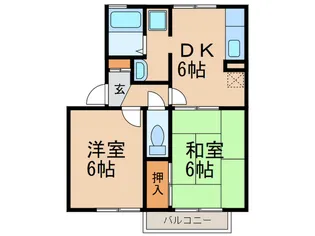 セジュール北園【2階】の間取り