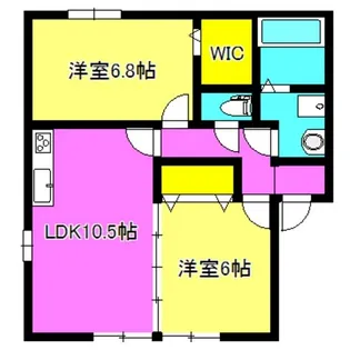 スクエアガーデンC,D【2階】の間取り