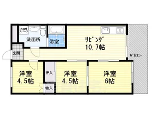 ライゼックス豊中【5階】の間取り