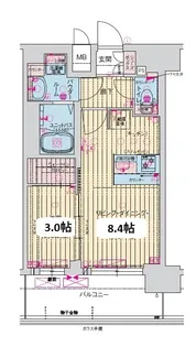 プレリス長田オルヴィア【10階】の間取り