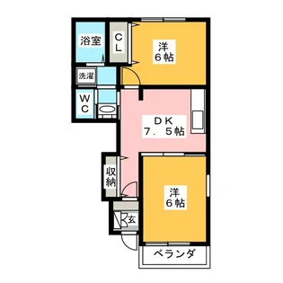 ナリッシュ・フロント【1階】の間取り