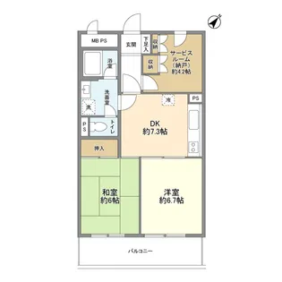 仲池上センターハイツ【3階】の間取り