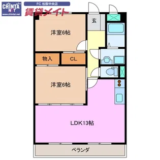 OCEAN【2階】の間取り