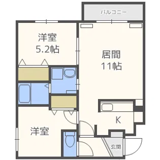 PLAZA N19E【4階】の間取り