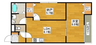 シャンタラム吹田【2階】の間取り