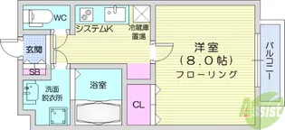 アスコットディア萩野町【2階】の間取り