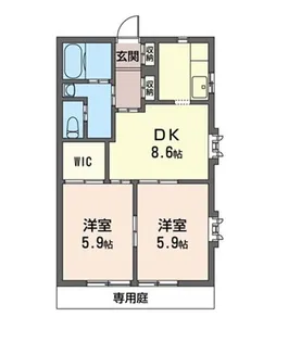 エスポアールC【1階】の間取り