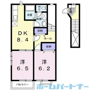 ラ フォレ ドゥ・ノール【2階】の間取り