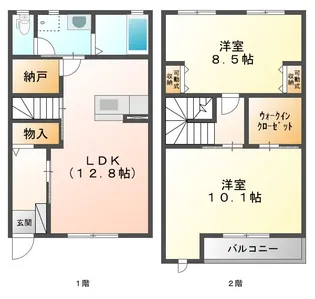 三重県鈴鹿市野町西2【一戸建】の間取り