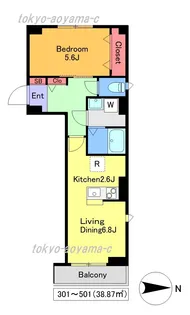 チャコール錦糸町【4階】の間取り