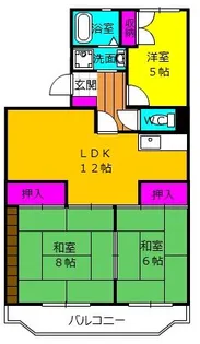 グランドパレス【4階】の間取り