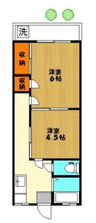 旭坂コーポ【1階】の間取り