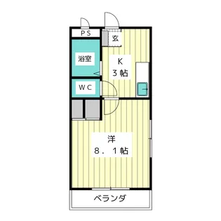 カムトゥルー【1階】の間取り