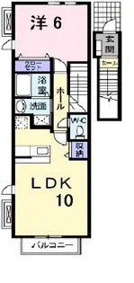 カーサヴェルノI【2階】の間取り