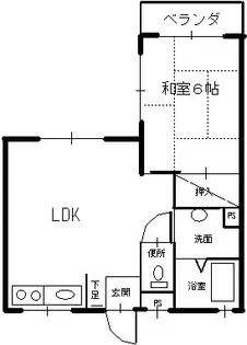 隆園小鹿ハイツ【3階】の間取り