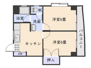 レーベン新屋敷【2階】の間取り