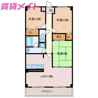レジデンス若松【3階】の間取り
