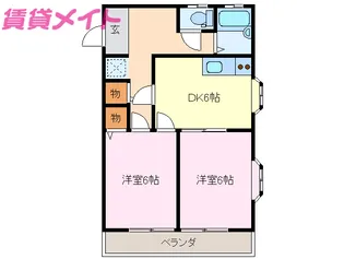 ロイヤルメゾンRAVOROI【2階】の間取り