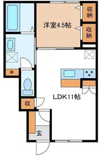風とみどりのカシェット華(南棟)【1階】の間取り