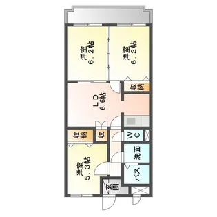 岡山県津山市高野山西【マンション】の間取り