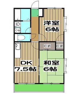2DKの間取り画像
