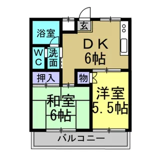 マルサンハイツ【2階】の間取り
