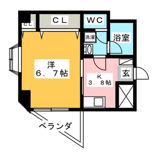 フローラ東池袋【5階】の間取り