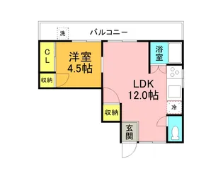 グロリアスマンション【4階】の間取り
