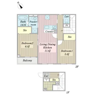 プレジール【2階】の間取り