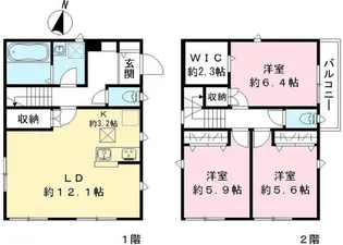 埼玉県草加市金明町【一戸建】の間取り