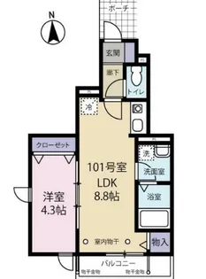 リラシオン【1階】の間取り
